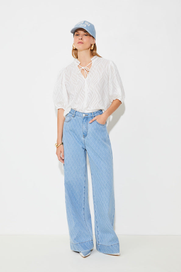 Reino Jean taille haute jacquard - Duckstore_narbonne