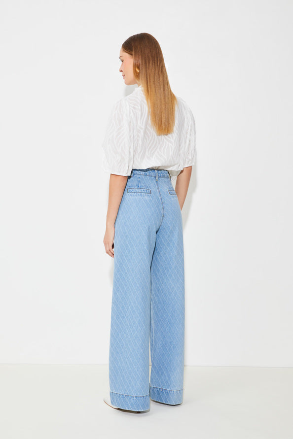 Reino Jean taille haute jacquard - Duckstore_narbonne