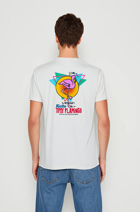 T-SHIRT FLAMINGO OFF WHITE - Duckstore_narbonne
