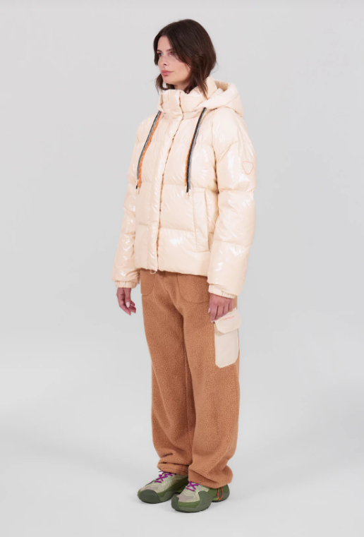 Doudoune Gertrude LILI BRIGHT GLOSSY Beige - Duckstore_narbonne