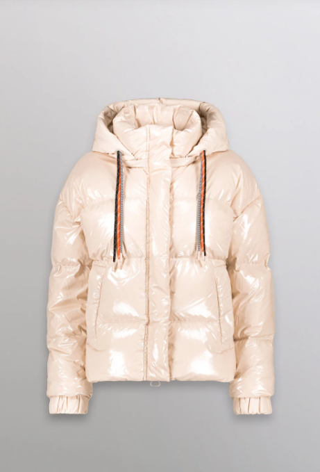 Doudoune Gertrude LILI BRIGHT GLOSSY Beige - Duckstore_narbonne