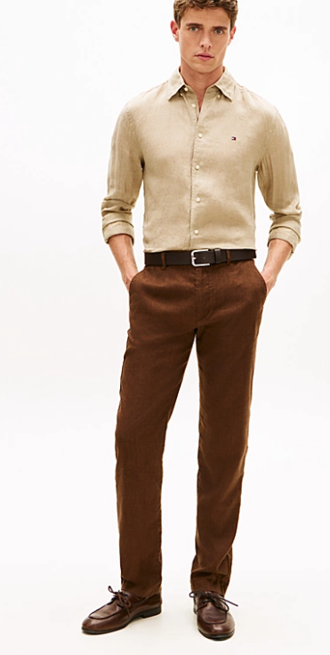 Chemise coupe standard en lin - Tommy Hilfiger - Duckstore_narbonne