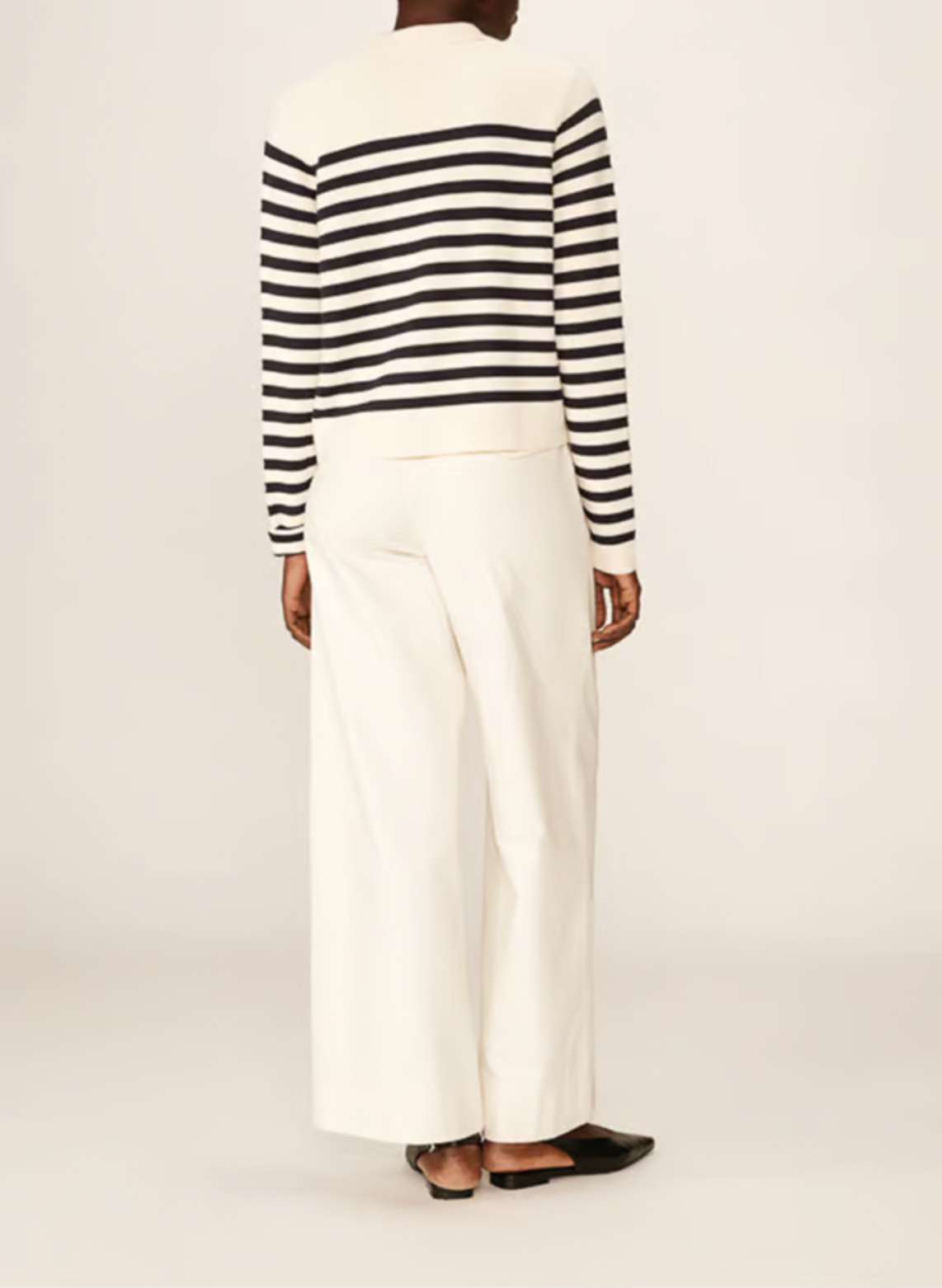 Cardigan manches longues rayé - Beige – PAM - Duckstore_narbonne