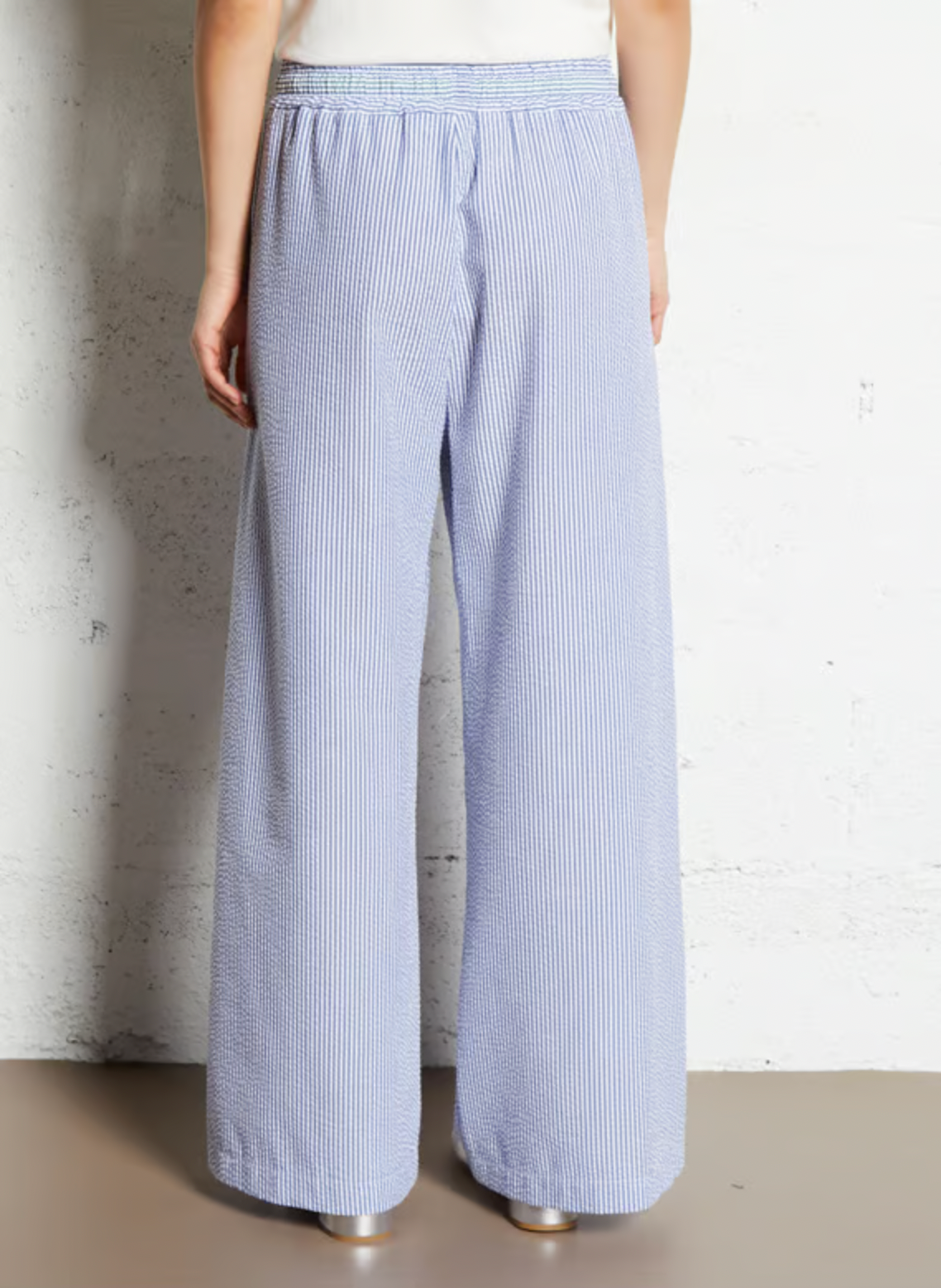 Pantalon large rayé - Duckstore_narbonne