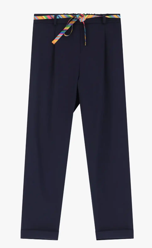 Pantalon Chino Please avec ceinture Navy - Duckstore_narbonne