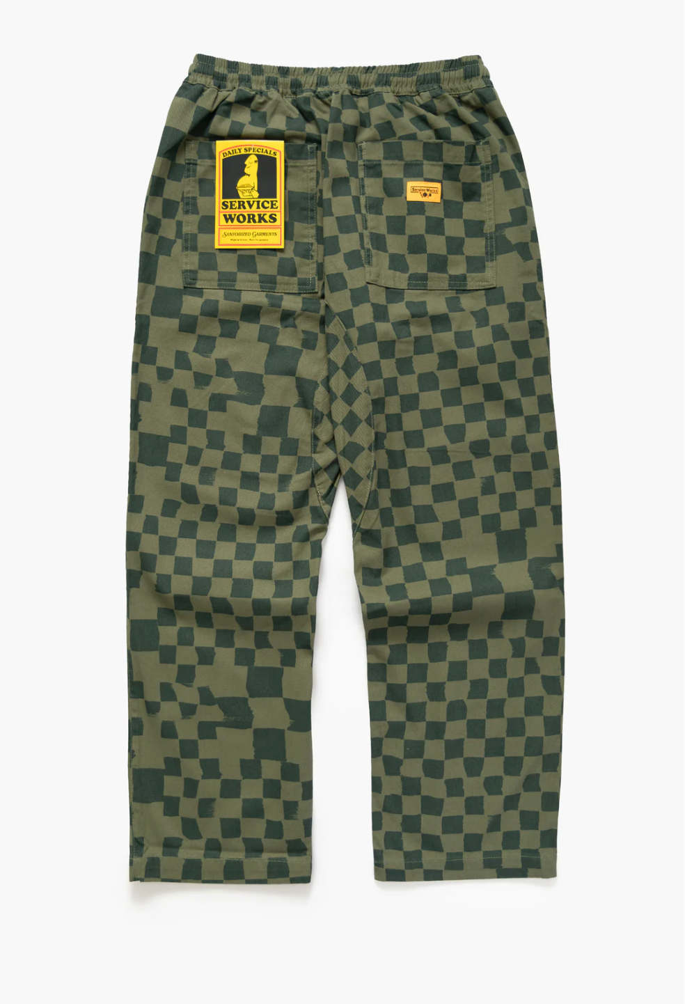 Pantalon imprimé - Carreaux olive