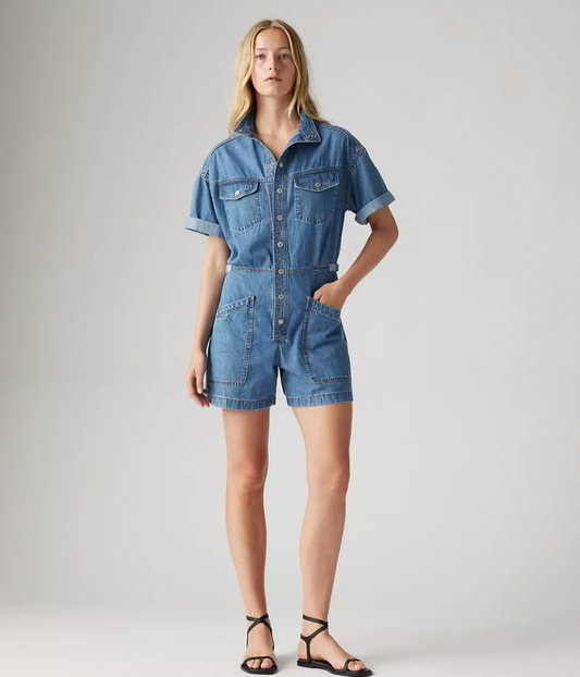 Short-sleeve Surplus Romper