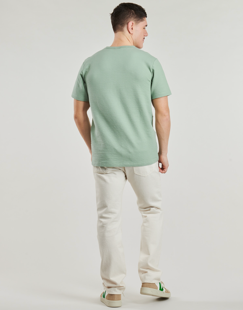 SLHSANDER SEERSUCKER Vert