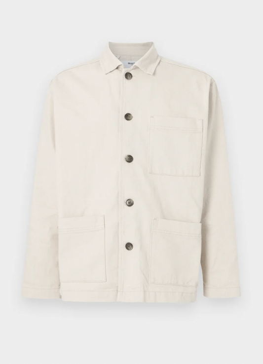 SLHNOAH HYBRID JACKET - Veste en jean - ecru