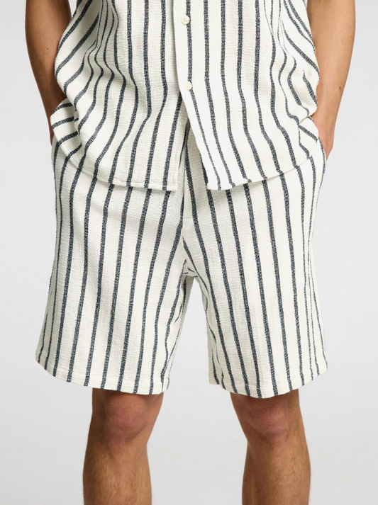 SHORT EN COTON RAYÉ