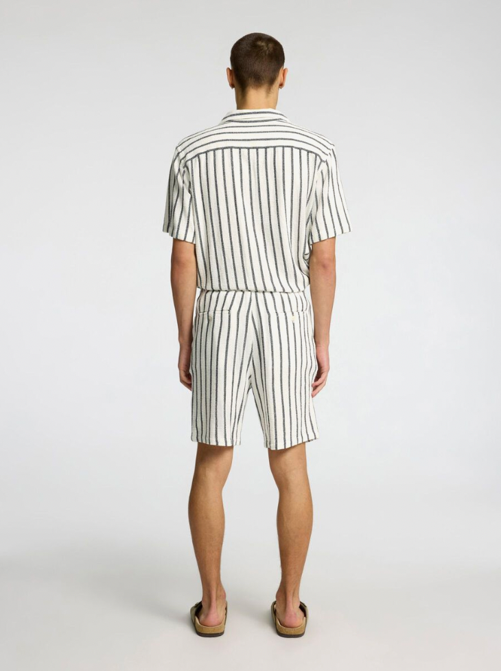 SHORT EN COTON RAYÉ