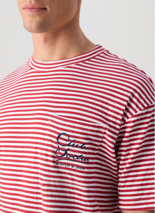 RELAXED FIT POCKET - T-shirt imprimé - roadside red