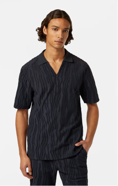 Polo en éponge jacquard