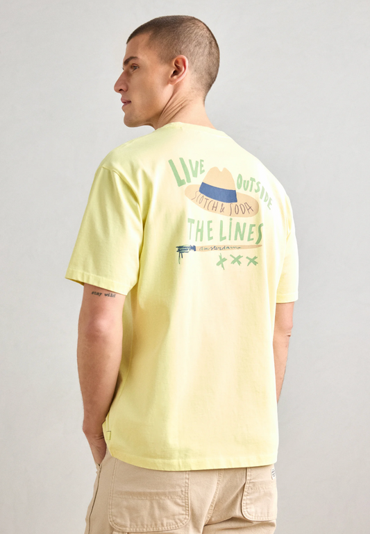 FRONT AND BACK ARTWORK - T-shirt imprimé - sorbet yellow