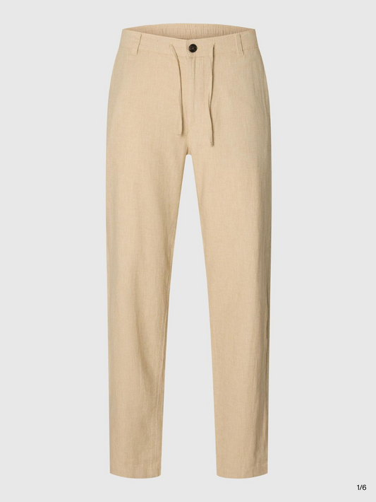 COUPE SLIM FUSELÉE EN LIN MÉLANGÉ PANTALON