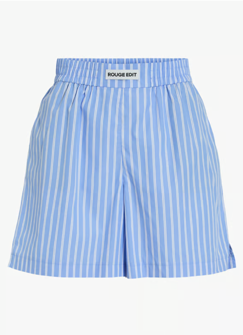 Short oversize en coton mélangé - Bleu