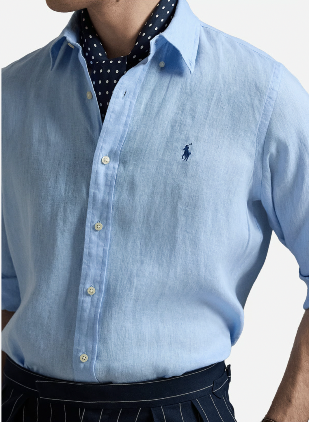 Chemise en lin - Bleu