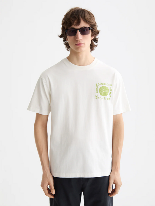 T-shirt à motif délavé