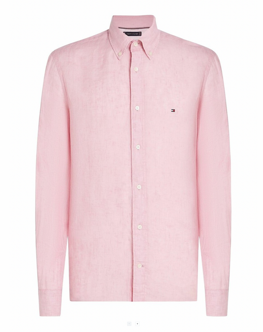 Chemise en lin rose homme - Tommy Hilfiger