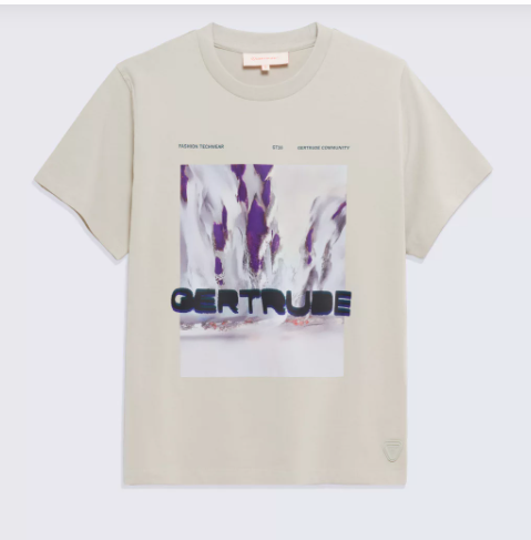 T-shirt en coton avec motif graphique Leopoldine Water - GERTRUDE