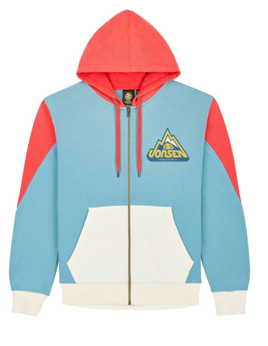 HOODIE ZIPPE BIG ROCK ADRIATIC BLUE - JONSEN ISLAND