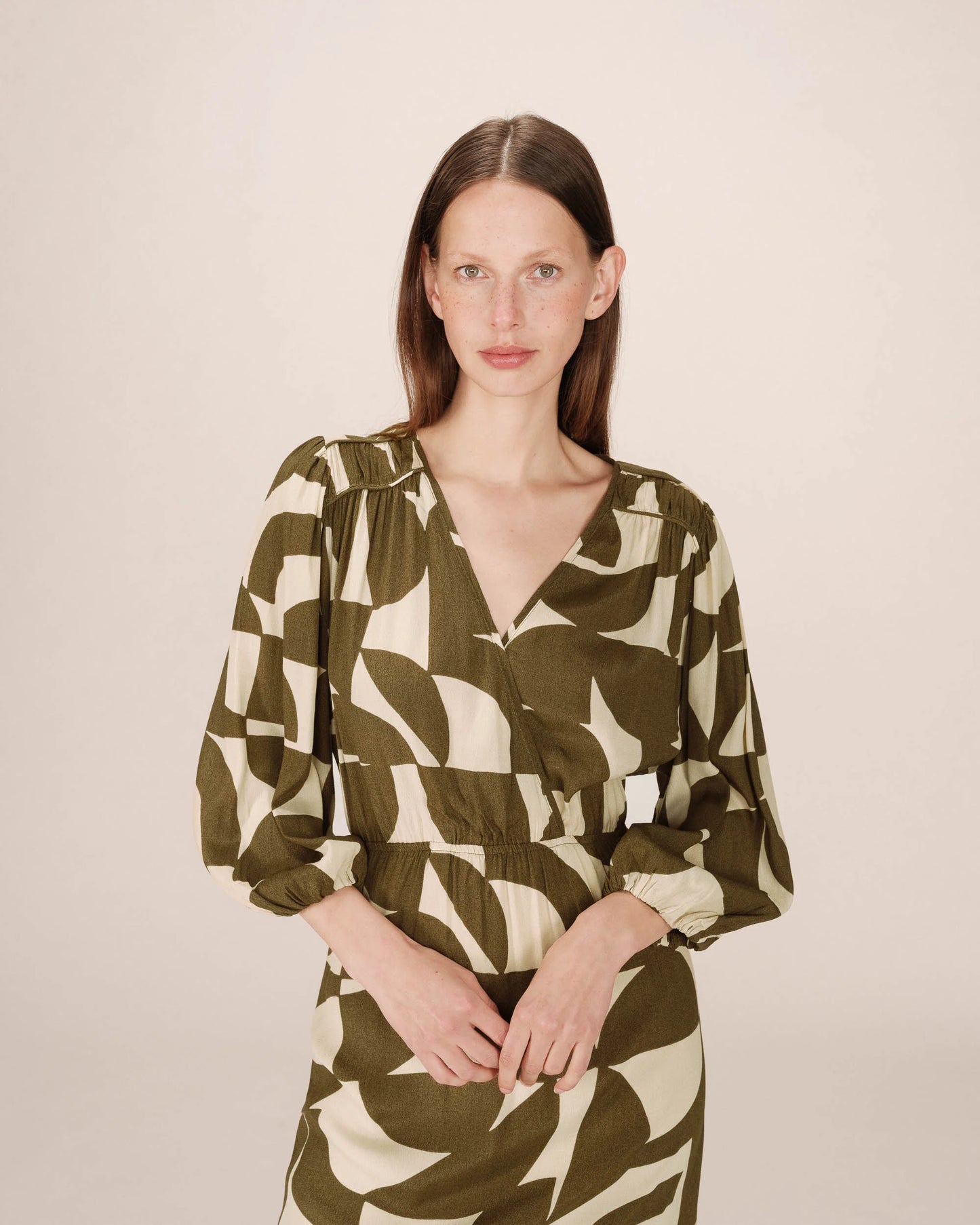 Robe longue GRACE & MILA - Olive