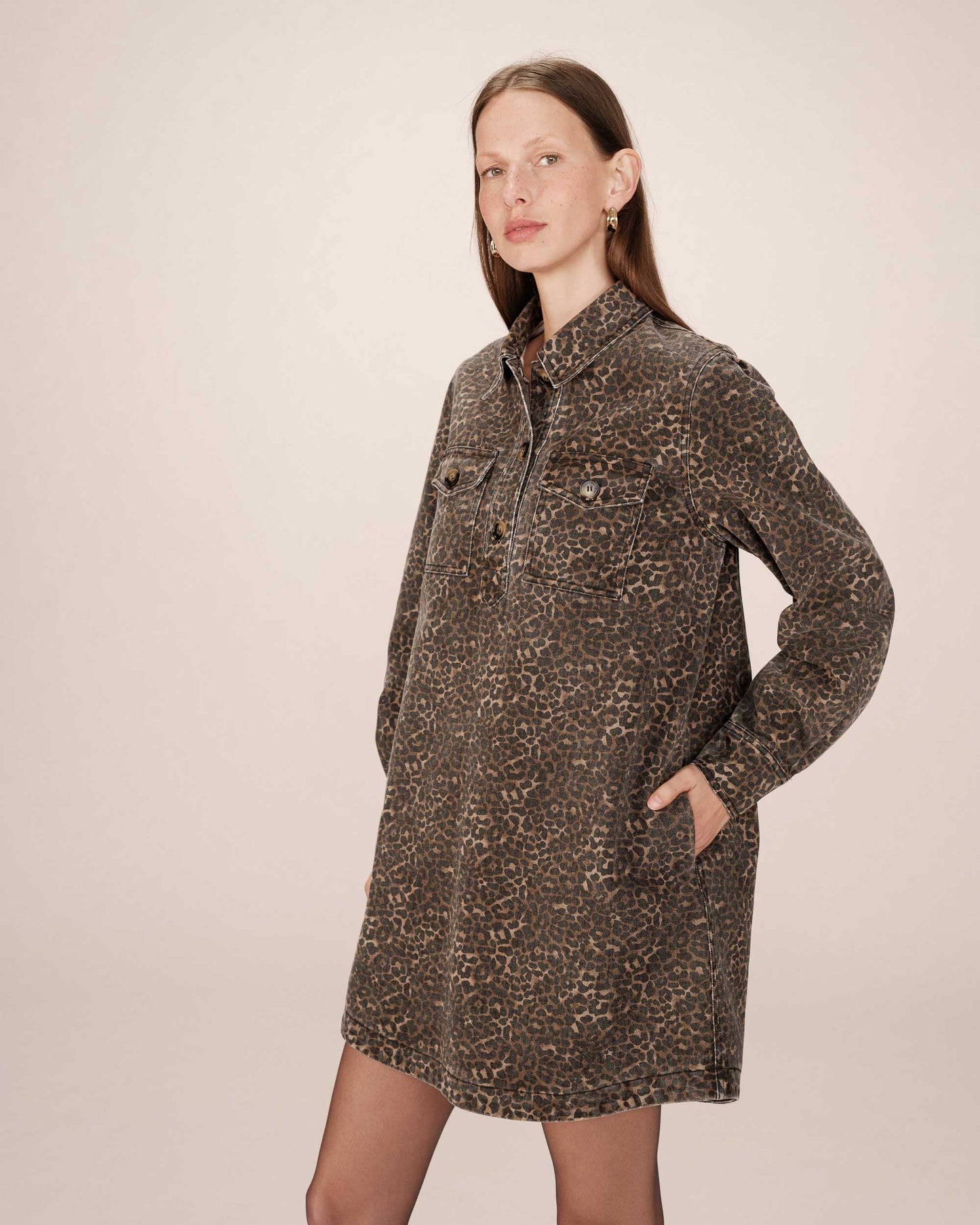 Robe courte GRACE & MILA - Léopard