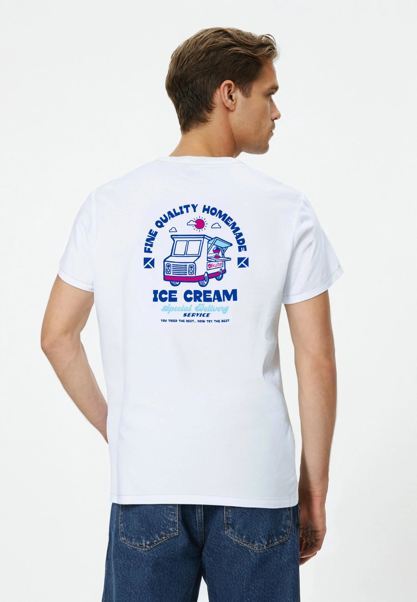 T-SHIRT ICE CREAM BLANC - Duckstore_narbonne