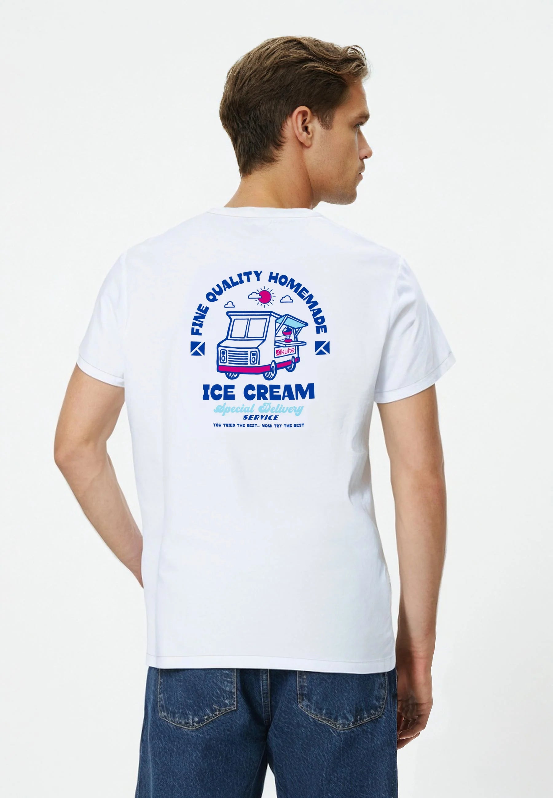 T-SHIRT ICE CREAM BLANC - Duckstore_narbonne