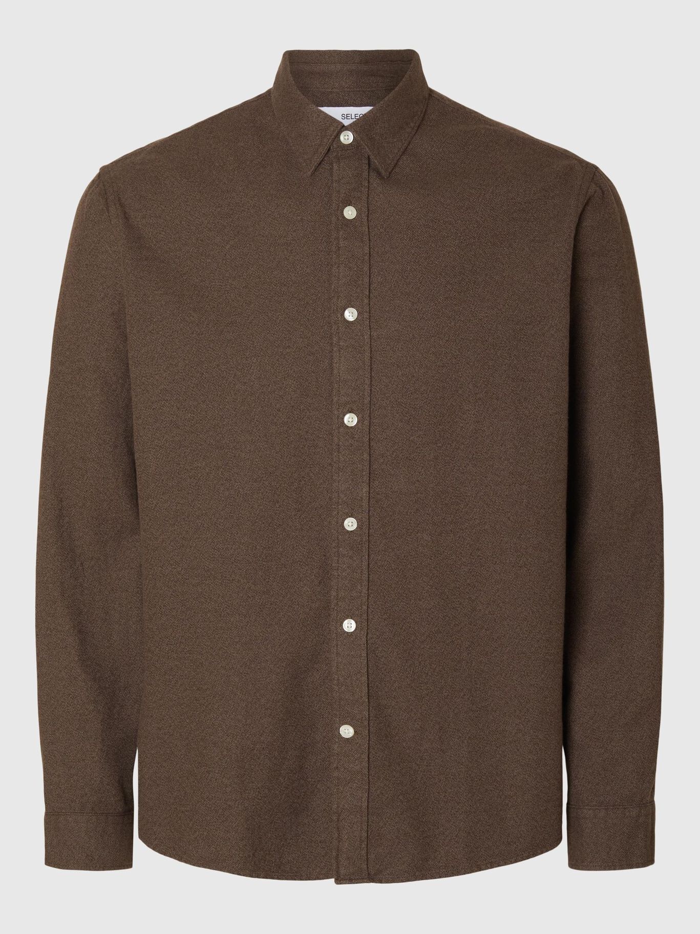 SLHREGNOAH BRUSHED TWIST SHIRT LS NOOS - SELECTED