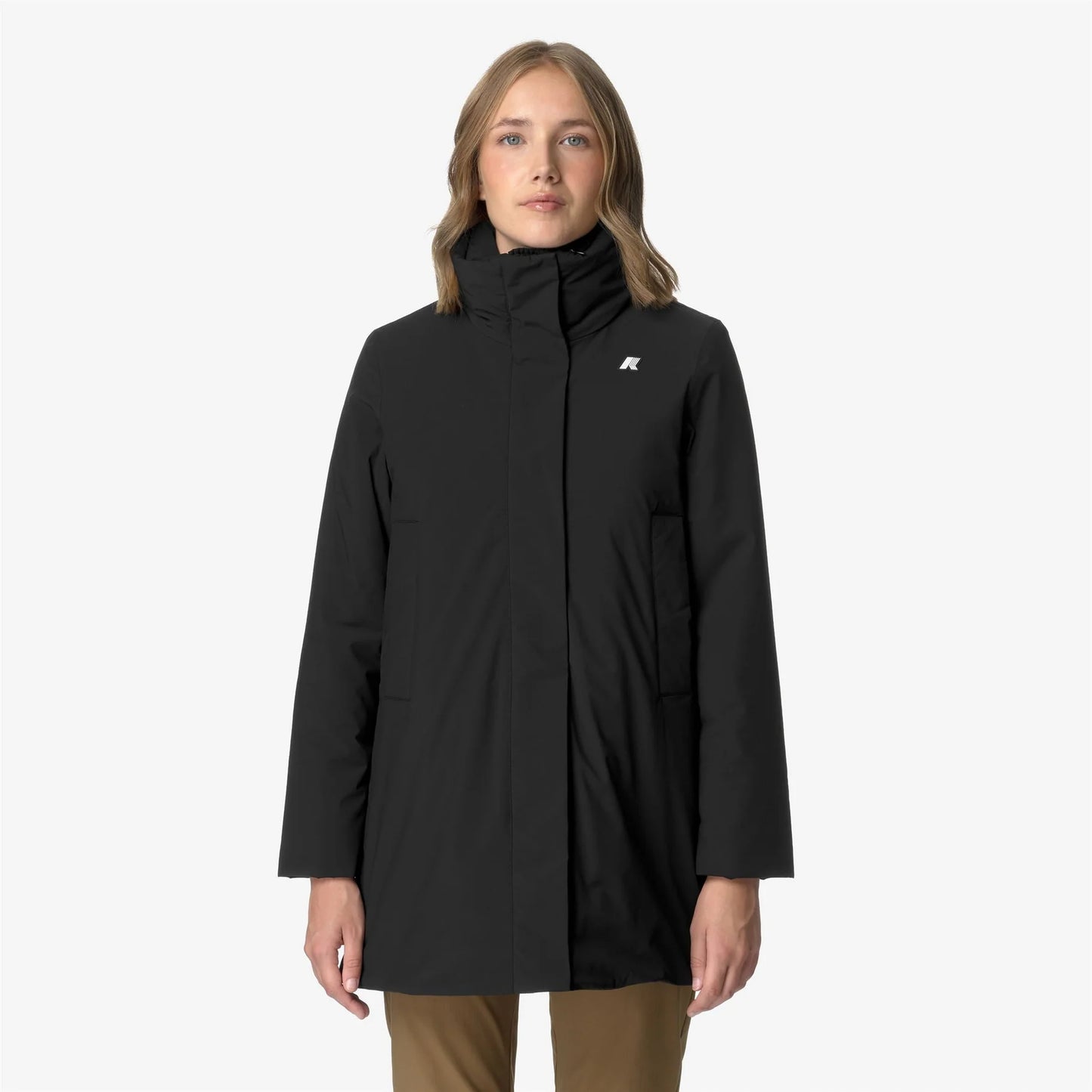 Veste mi-longue noire et grise - KWAY