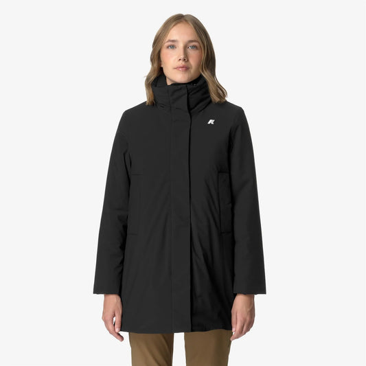 Veste mi-longue noire et grise - KWAY