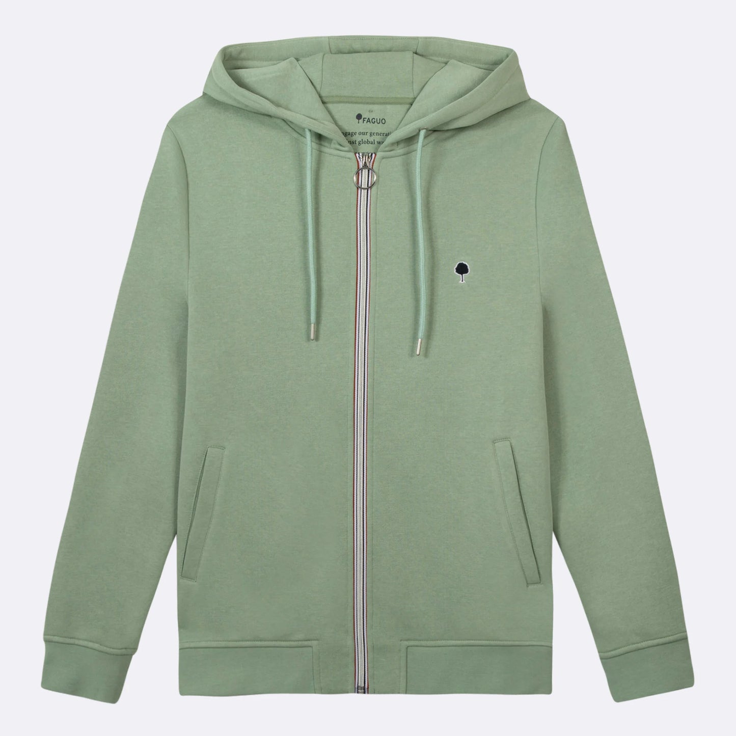 Sweat à capuche zippé vert clair - Duckstore_narbonne