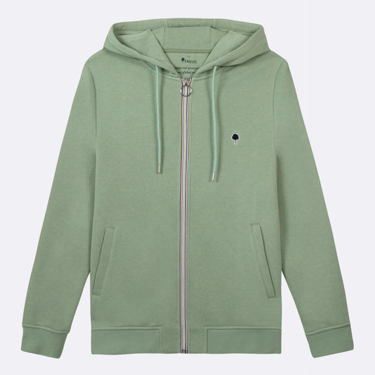 Sweat à capuche zippé vert clair - Duckstore_narbonne