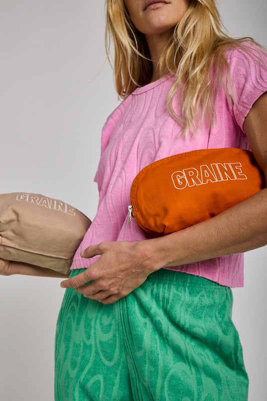 Pochettes GRAINE - Orange & Beige