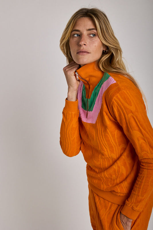 sweat manche longue GRAINE - orange