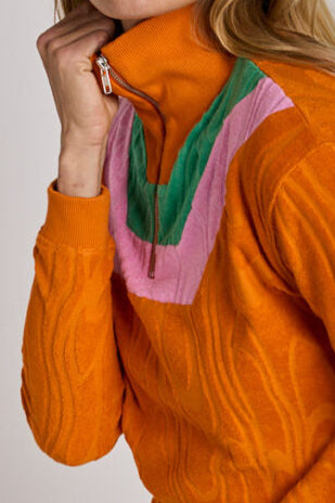 sweat manche longue GRAINE - orange