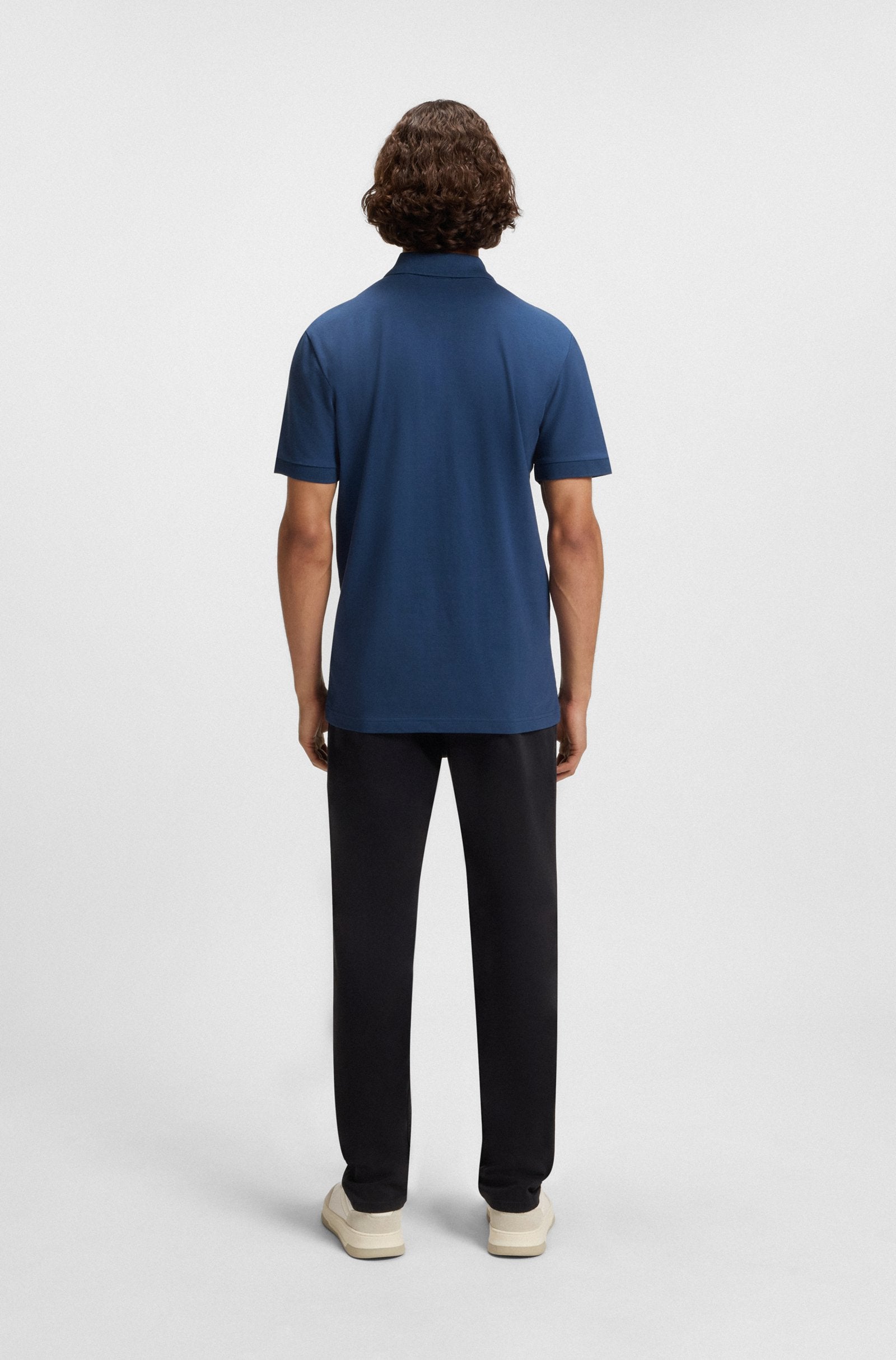 Polo Slim en coton stretch à patch logoté - Duckstore_narbonne