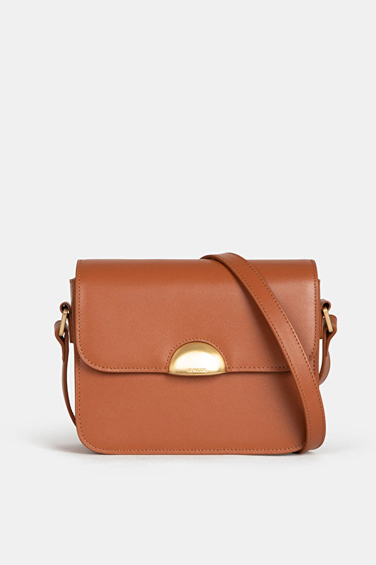NELLY- Sac bandoulière en cuir camel - Duckstore_narbonne