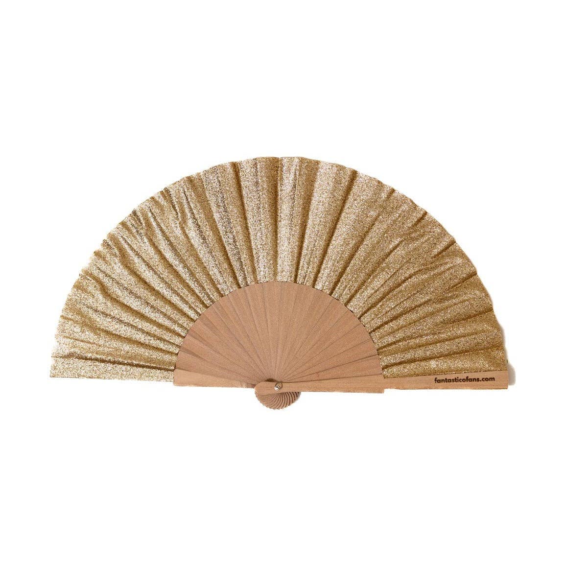 Éventail pailleté or champagne 23 cm - Duckstore_narbonne