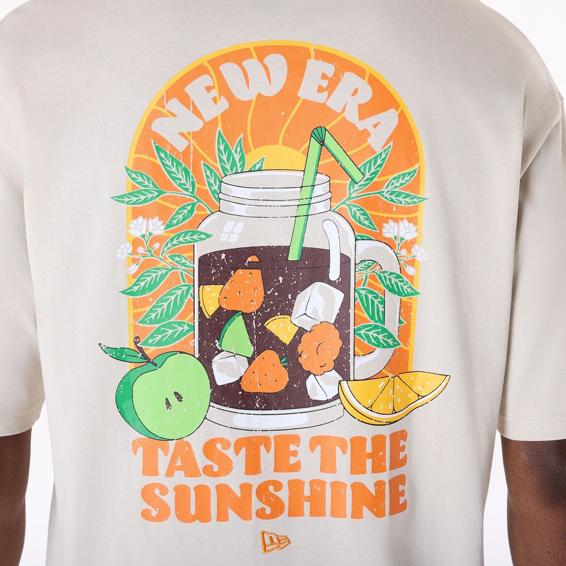 T-shirt Oversize New Era Drink Graphic Crème - Duckstore_narbonne