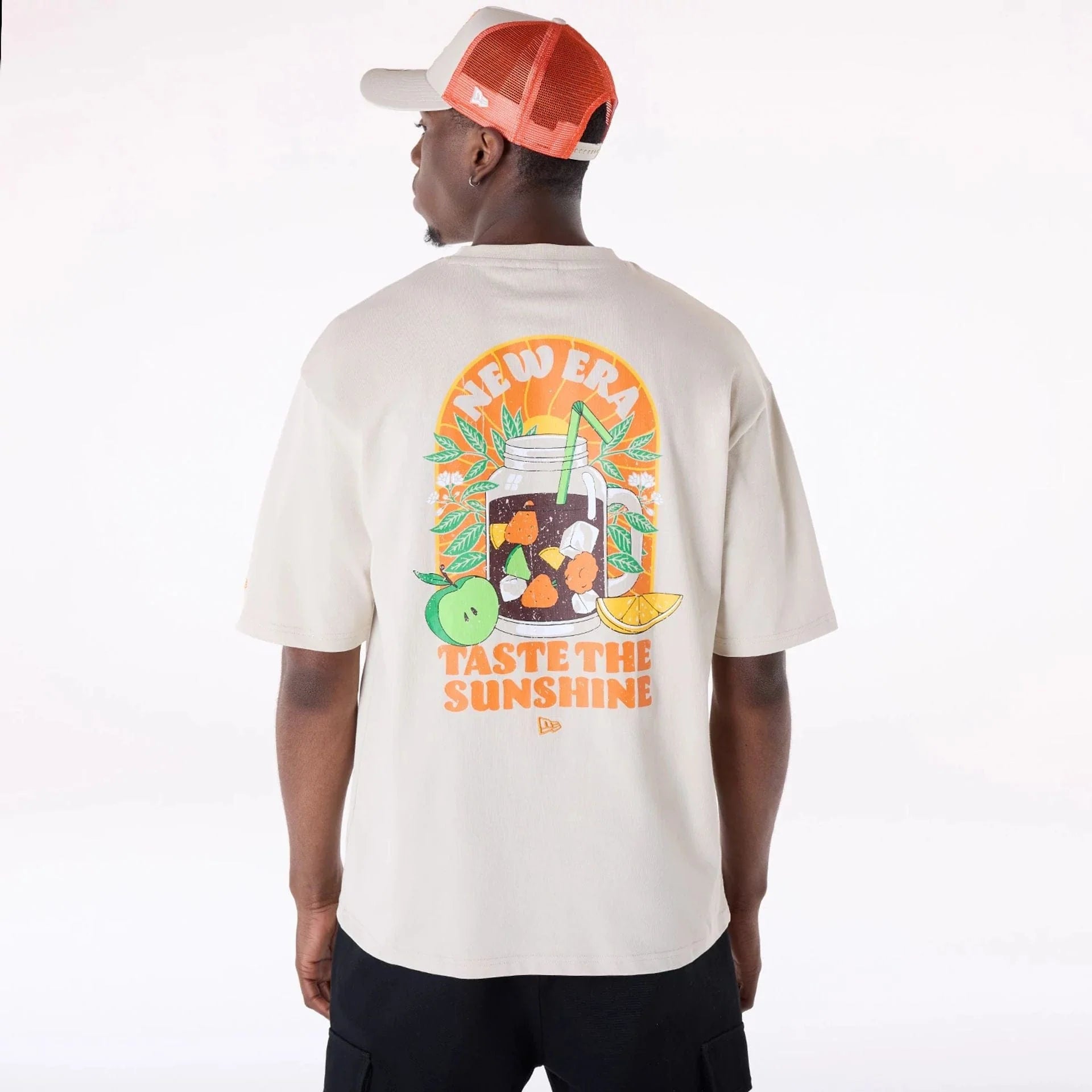 T-shirt Oversize New Era Drink Graphic Crème - Duckstore_narbonne