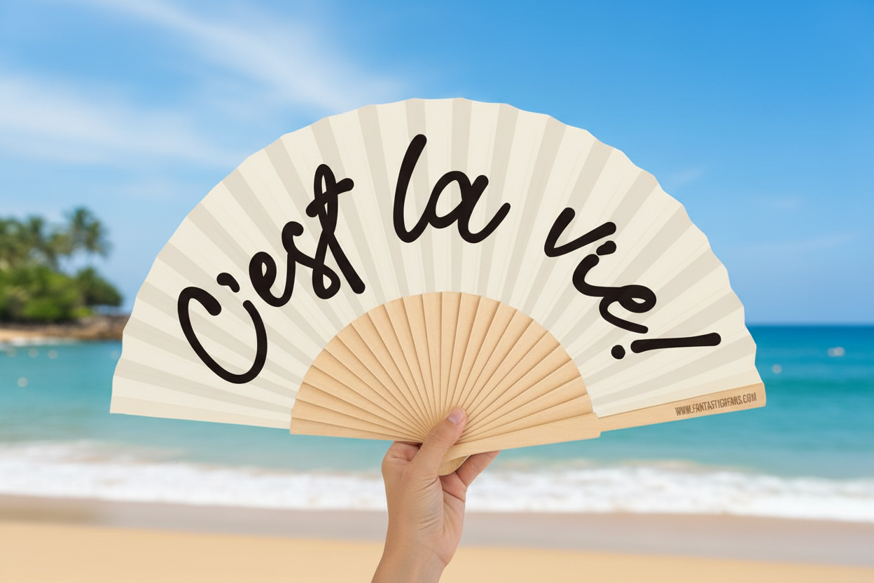 C'est La Vie Éventail 23cm - Duckstore_narbonne