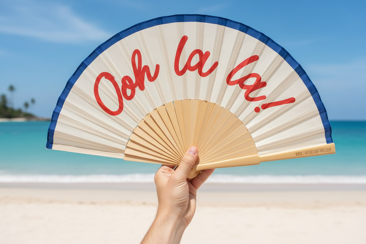 Ventilateur Ooh La La Script 23cm - Duckstore_narbonne