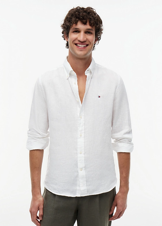 Chemise coupe standard en lin - Tommy Hilfiger - Duckstore_narbonne