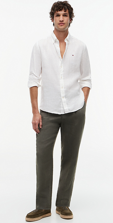 Chemise coupe standard en lin - Tommy Hilfiger - Duckstore_narbonne