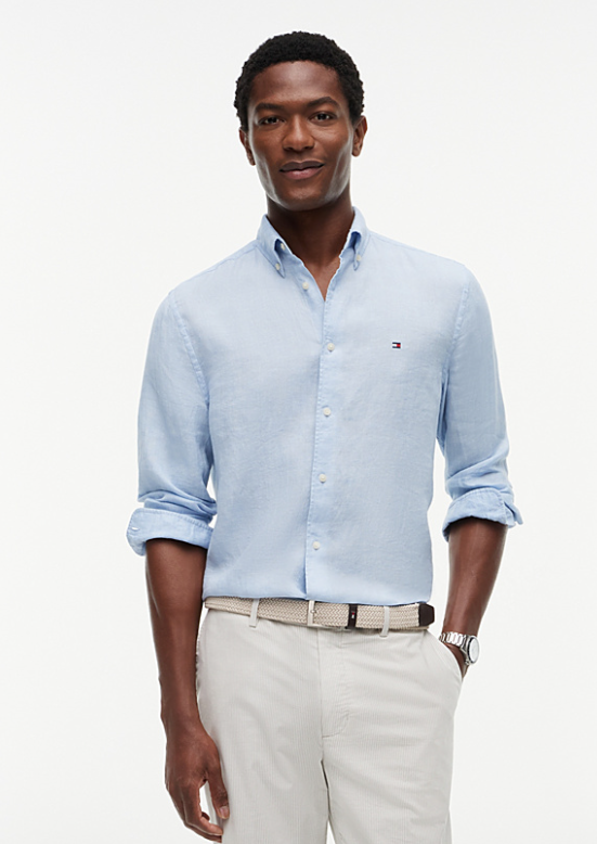 Chemise coupe standard en lin - Tommy Hilfiger - Duckstore_narbonne
