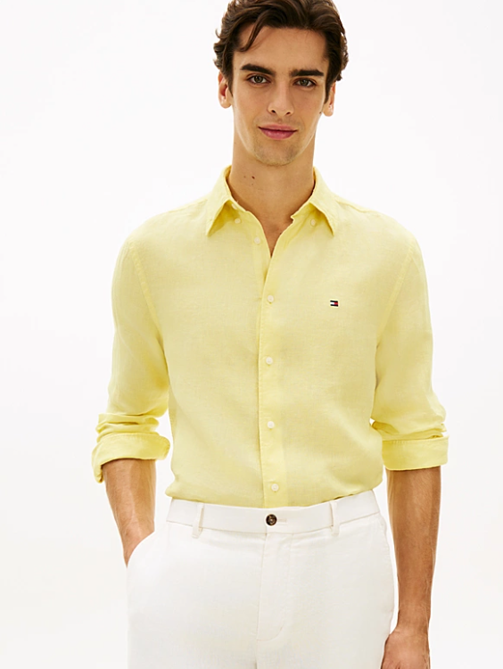 Chemise coupe standard en lin - Tommy Hilfiger - Duckstore_narbonne