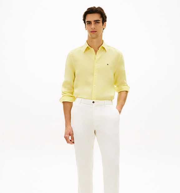 Chemise coupe standard en lin - Tommy Hilfiger - Duckstore_narbonne