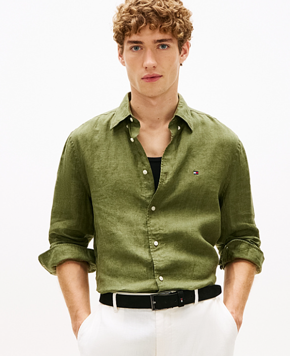 Chemise coupe standard en lin - Tommy Hilfiger - Duckstore_narbonne